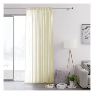 Firany woalowe 250x160 Voile na taśmie ecru