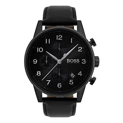 Hugo Boss Gents Navigator Chronograph Watch with Genuine Leather Strap