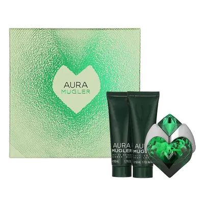 Mugler Aura Mugler zestaw - woda perfumowana 50 ml + balsam do ciał 50 ml + mleczko pod prysznic