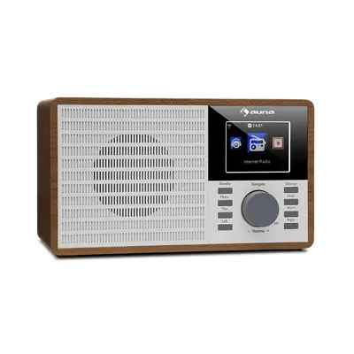 Auna IR-160, internetové rádio, WLAN, USB, AUX, UPnP, 2,8“ TFT displej, diaľkový ovládač, hnedé