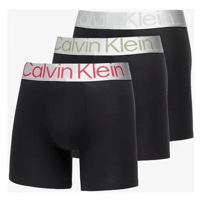 Calvin Klein Reconsidered Steel Cotton Boxer Brief 3-Pack Black/ Grey Heather