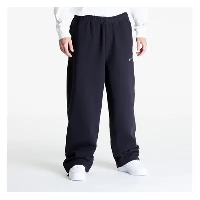 Spodnie Nike Solo Swoosh Men's Open-Hem Brushed-Back Fleece Pants Black/ White