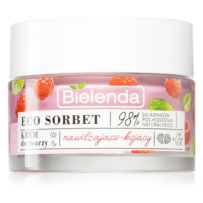 Bielenda Eco Sorbet Raspberry kojący krem nawilżający do twarzy