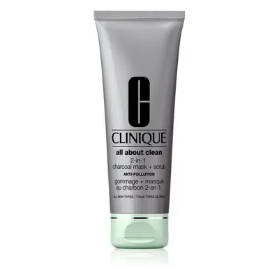 Clinique All About Clean 2-in-1 Charcoal Mask + Scrub oczyszczająca maseczka do twarzy