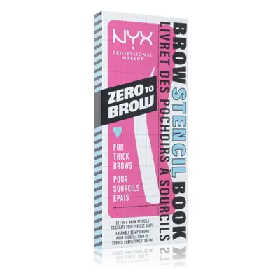 NYX Professional Makeup Zero To Brow Stencil Book szablony do brwi Thin