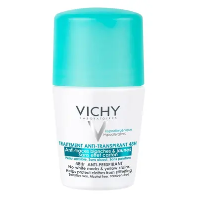 Vichy Deodorant 48h antyperspirant roll-on przeciwko białym i żółtym śladom