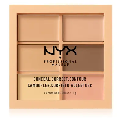 NYX Professional Makeup Conceal. Correct. Contour paleta do korygowania i konturowania odcień Li