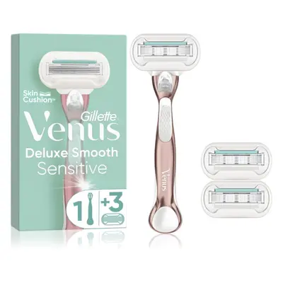 Gillette Venus Deluxe Smooth Sensitive Rosegold maszynka do golenia + ostrza wymienne