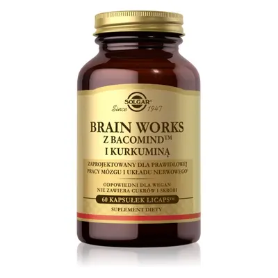 Solgar Brain Works z Bacomind™ i Kurkuminą kapsułki na wsparcie czynności układu nerwowego