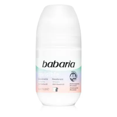 Babaria Deodorant Invisible antyperspirant roll-on przeciwko białym i żółtym śladom