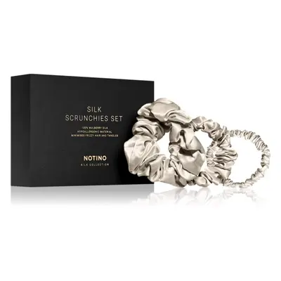 Notino Silk Collection Scrunchie Set zestaw jedwabnych gumek do włosów Cream odcień