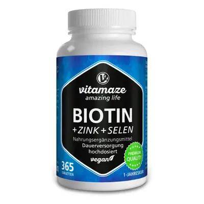 Vitamaze Biotin high dosage + Zinc + Selenium tabletki na włosy, skórę i paznokcie