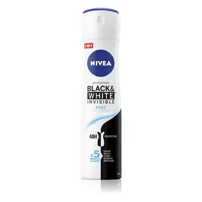 Nivea Invisible Black & White Pure dezodorant antyperspirant przeciw białym i żółtym śladom