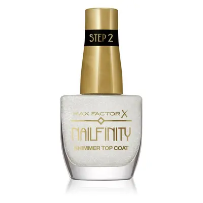 Max Factor Nailfinity Shimmer Top Coat top na lakier hybrydowy zapewniający błyszczący połysk od