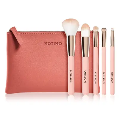 Notino Joy Collection Brush set with pouch podróżny zestaw pędzli do makijażu z etui