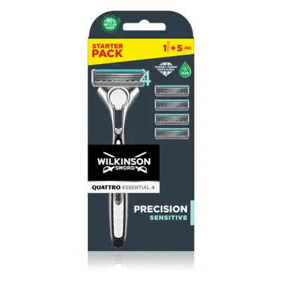 Wilkinson Sword Quattro Titanium Sensitive maszynka do golenia + ostrza zapasowe