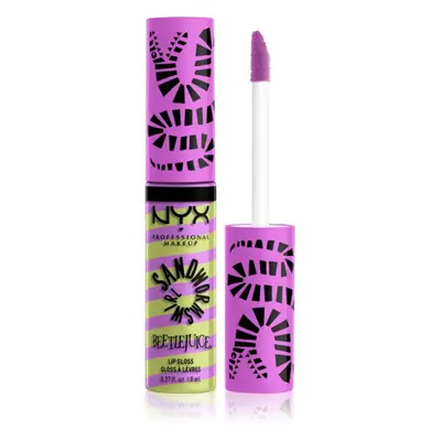 NYX Professional Makeup Beetlejuice Sandworm Swirl lśniący błyszczyk do ust odcień Purple