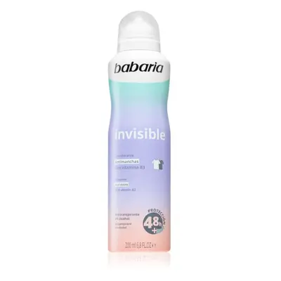 Babaria Deodorant Invisible antyperspirant w sprayu przeciwko białym i żółtym śladom