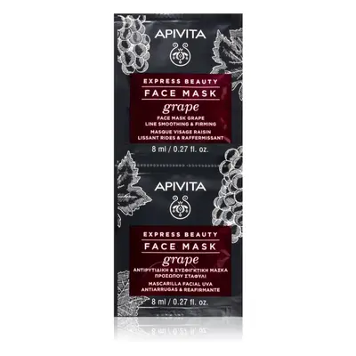 Apivita Express Beauty Firming Face Mask Grape maseczka do twarzy przeciwzmarszczkowa i ujędrnia