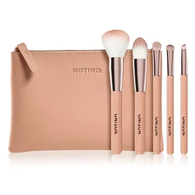 Notino Glamour Collection Travel Brush Set with Pouch podróżny zestaw pędzli do makijażu z etui