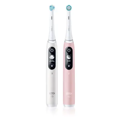 Oral B iO6 elektryczna szczoteczka do zębów DUO White & Pink Sand