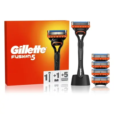 Gillette Fusion5 maszynka do golenia z podstawką + ostrza zapasowe