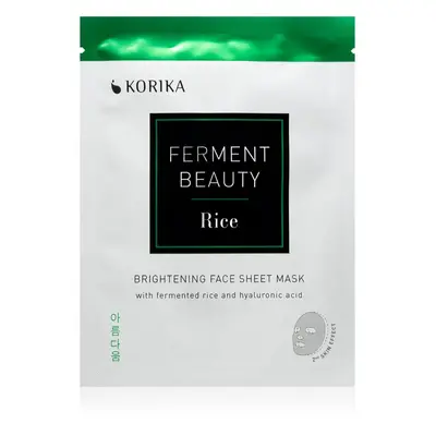 KORIKA FermentBeauty Brightening Face Sheet Mask with Fermented Rice and Hyaluronic Acid maska r