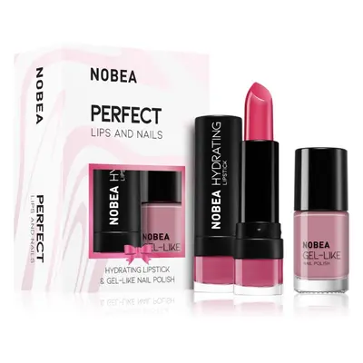 NOBEA Day-to-Day Perfect Lips and Nails zestaw lakieru do paznokci i nawilżającej szminki