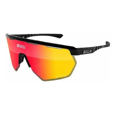 SCICON Aerowing Black Gloss/SCNPP Multimirror Red/Clear Okulary rowerowe