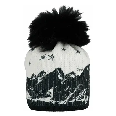 Sportalm Seja Womens Beanie with Fur Optical White Zimowa czapka