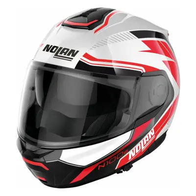 Nolan N100-6 Surveyor N-Com Metal White Red/Black Kask