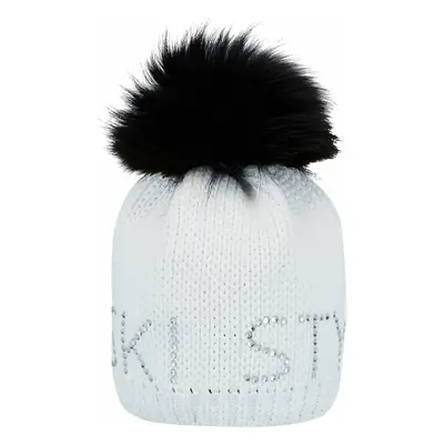 Sportalm Aris Ski Womens Beanie with Fur Optical White Zimowa czapka