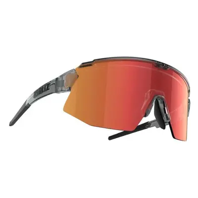 Bliz Breeze Transparent Dark Grey/Brown w Red Multi plus Spare Lens Orange Okulary rowerowe