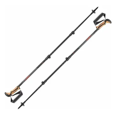 Leki Khumbu Dark Anthracite/White/Bright Red - cm Kije trekkingowe