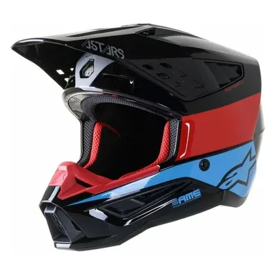 Alpinestars S-M5 Bond Helmet Black/Red/Cyan Glossy Kask