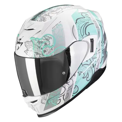 Scorpion EXO EVO AIR FASTA White/Light Blue Kask