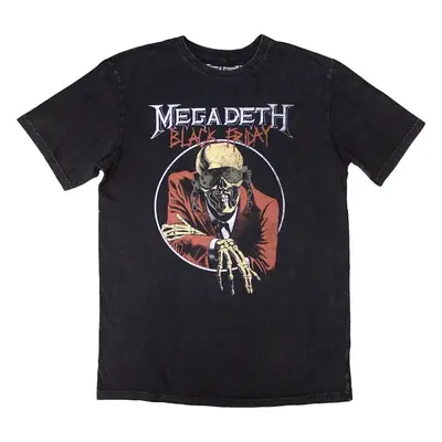 Megadeth Koszulka Black Friday Stone Wash Unisex Charcoal Grey