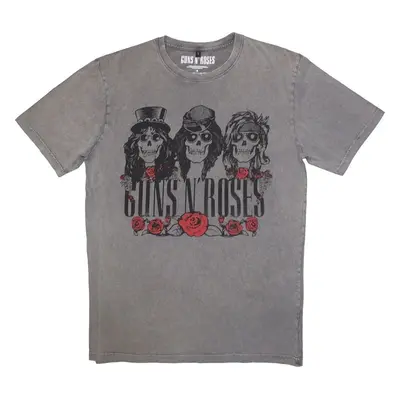 Guns N' Roses Koszulka Hell Group Stone Wash Unisex Grey