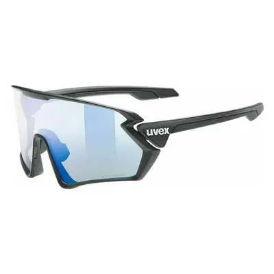 UVEX Sportstyle V Black Mat/Variomatic Litemirror Blue Okulary rowerowe