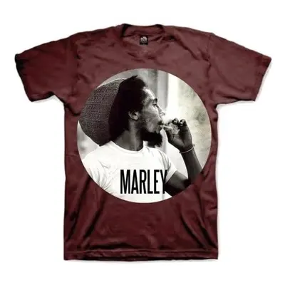 Bob Marley Koszulka Smokin Circle Unisex Brown