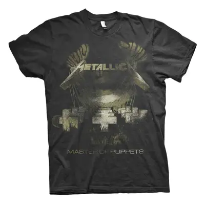 Metallica Koszulka Master of Puppets Distressed Unisex Black