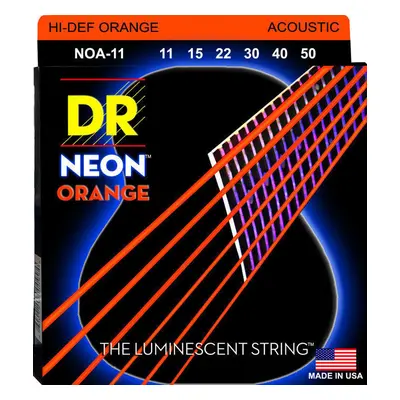 DR Strings NOA-11 HiDef Neon Struny do gitary akustycznej