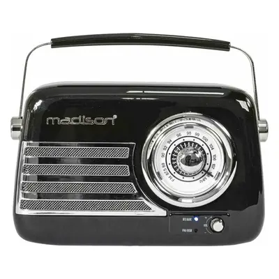 Madison Freesound-VR40B Black Retro radio