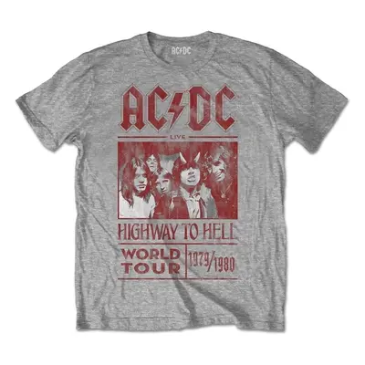 AC/DC Koszulka Highway to Hell World Tour 1979/1980 Unisex Grey