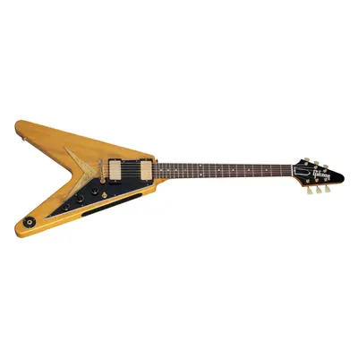 Gibson Custom Shop Korina Flying V Black Pickguard Natural