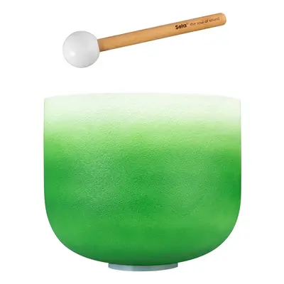 Sela Crystal Singing Bowl Chakra 11" - Green, Heart, F (432Hz)