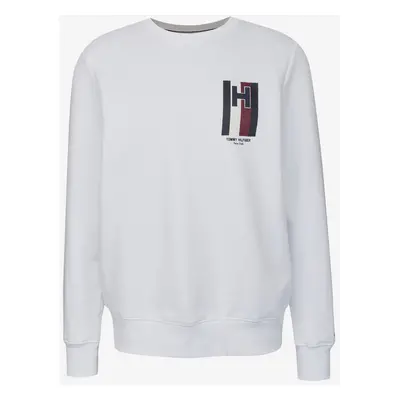 Tommy Hilfiger Emblem Crewneck Bluza Biały