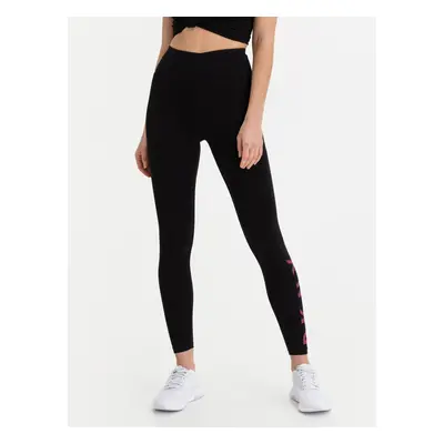 DKNY Glow Logo Legginsy Czarny