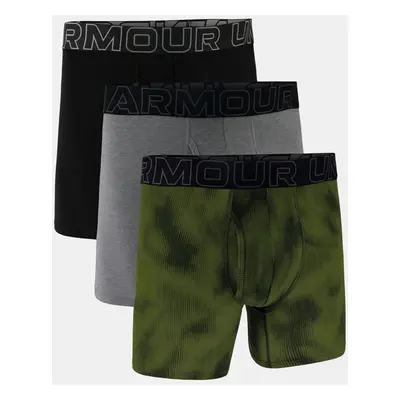 Under Armour UA Perf Cotton Nov 6in 3-pack Bokserki Zielony