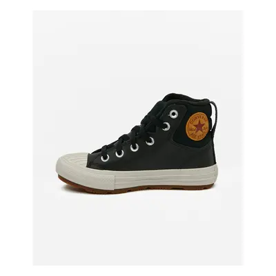 Converse Chuck Taylor All Star Berkshire Boot Leather Tenisówki dziecięce Czarny